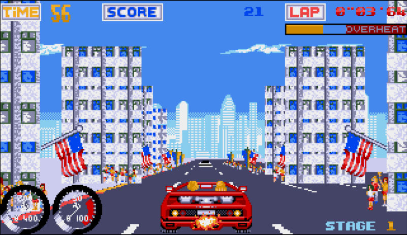 Turbo Out Run - Atari ST game screenshot (1989) by US Gold